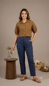 K 960 New Colors By Naisha Cotton Printed Crop Shirt
